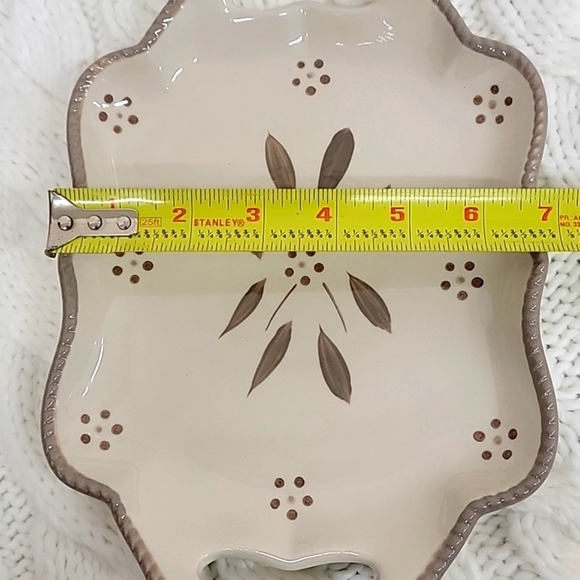 Temp-tations Old World Taupe Platter Tray w/ Gift Box 💥NWB - Picture 4 of 4